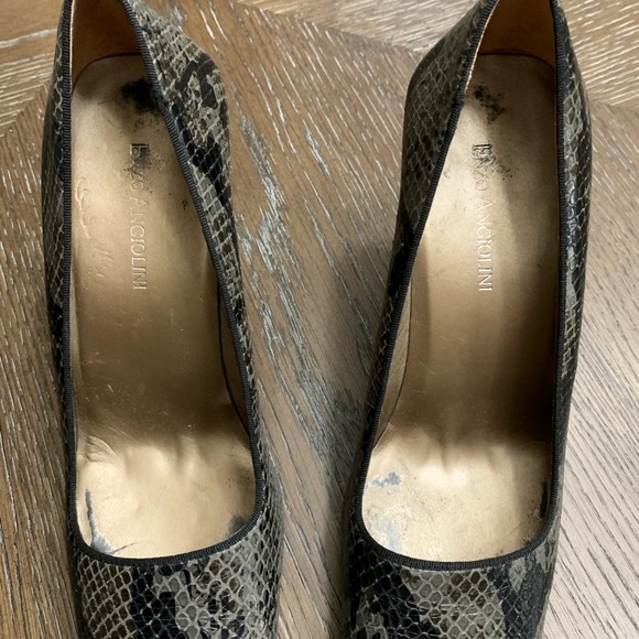 Vintage 90’s Enzo Angiolini gray snakeskin heels - Picture 4 of 15